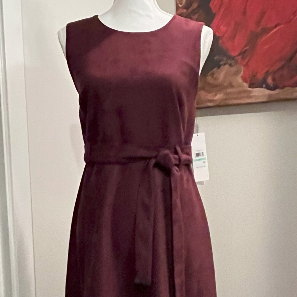 Clavin Klein Midi Suede Dress